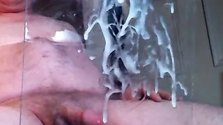 verbal skyping, masturbating, shooting huge load of sperm
