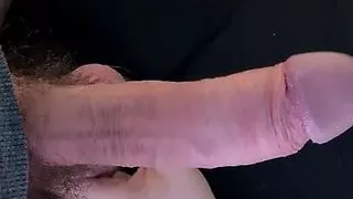 I play with his big wet juicy hard horny cock
