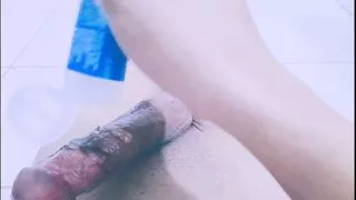 POV Young Asian Tgirl Masturbation and Cum Twice