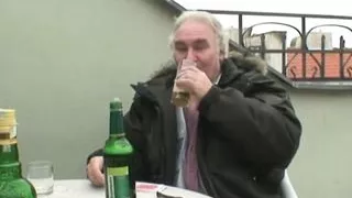 Teen takes grandpa’s cock in her wet young pussy