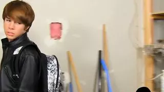 Hunky janitor Alexsander Freitas anally fucks tiny Kyler Moss