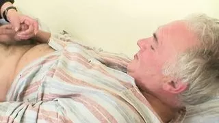 Despite being hospitalized, the old gentleman is craving pussy