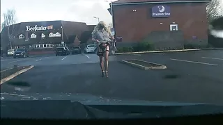 Flashing in a Gingham dress Part 1