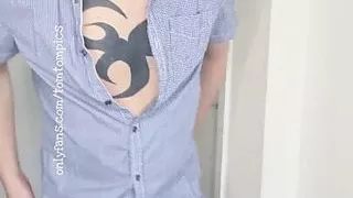 Ginger lad undressing