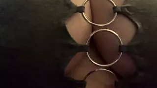 Big tits fall out of crop top