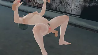 four ghosts fucked a girl  four cocks