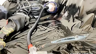 Fejira com – Heavy rubber bondage and mask play 02