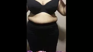 Beautiful Busty Wife changing the dress and exposes her sexy deep cleavage