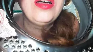 Domination in laundry room. Housewife fucked in the washing machine. MIX FULL
