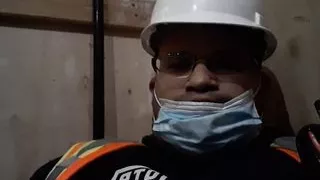 Construction site worker with big cock out
