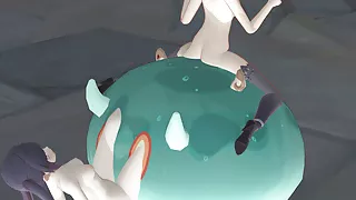 Genshin Impact slime hot sex Lisa Mona