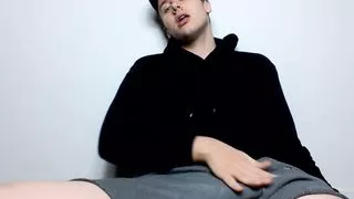 Edging my 8 inch fat cock