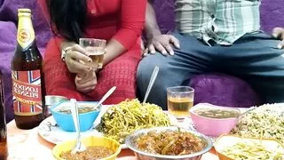 The mistress made special food for the sahib and while eating food she kissed the pussy -  Hindi with sexy voice