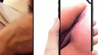 Handjob while I watch pictures of her