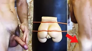 While there is no COACH, a Russian FIGHTER Fucks a dummy!!! Hot solo