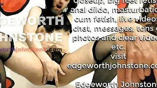 EDGEWORTH JOHNSTONE Femboy dildo fuck and suck - gay anal sex with latex cock. British UK sissy