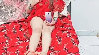 Punjabi Wife Masturbating While She is Watching Porn On Her Mobile With Loud Moaning