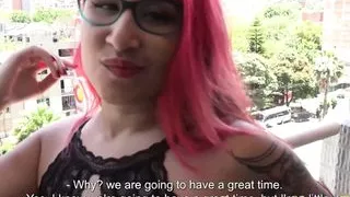 Beautiful redhead whore and busty slut enjoying a huge cock in her sweet and young pussy