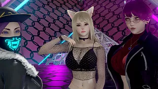 MMD ITZY - LOCO Ahri Akali Kaisa Evelynn Seraphine Kda Sexy Kpop Dance 4K 60FPS League of Legends