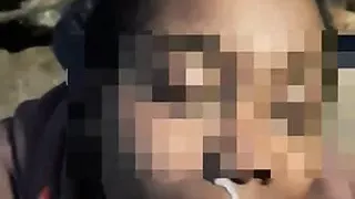 blowjob from this black MILF and facial