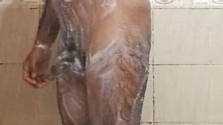 Daddy taking shower