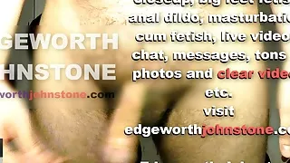 EDGEWORTH JOHNSTONE jerking off and eating cum CENSORED - Closeup cum shot hot gay guy jerking off his cock