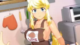 Wolf Girl Wags Her Tail Happily For The Food You Bring Her And Thanks You With Her Big Tits - Hentai Pros