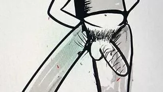 Testing this big Afro & big dick animation