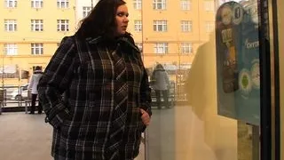 Chubby plumper picked up and fucked from behind