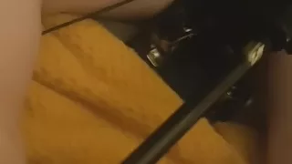 Fucking machine uses my pussy!