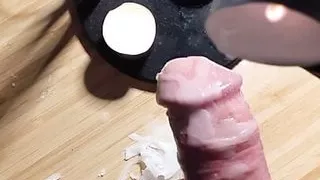 Waxing my shaft and knob