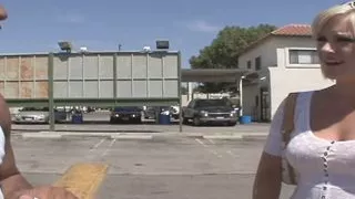 Hairy blonde slut with small natural tits gets her first BBC