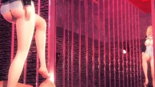 Hentai Uncensored - Nagisa Footjob in a BSDM room