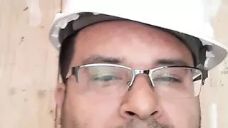 Grabbing my balls for you at construction site on the elevator! Follow me on YT only fan and tiktok thanks