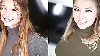 TAYLOR SANDS & AKARRA SUMMERS SHOW OFF THEIR BODIES AND SUCK COCK