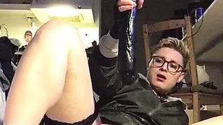 Sissy faggot huge dildo training