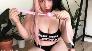 cosplay slut wants to be balgagged for daddy