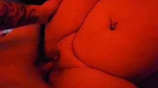 Stepsis Rosie fucks stepbro Krolla under red lights after parents leave
