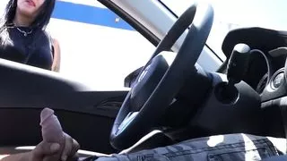 Amateursex, Auto, Mollige Frauen, Sperma, Abspritzen, Flashen