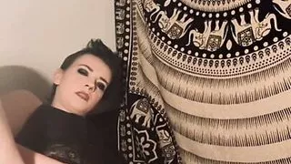 stripping down and fingering myself to orgasm