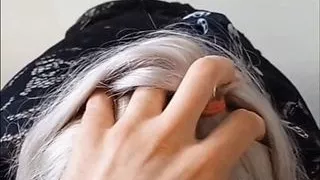 Horny red lipsticks blowjob – close-up - sloppy deepthroat - lot of groaning