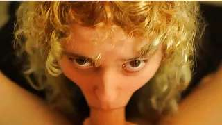 POV – Giving the Neighbor a BJ on the Couch - His Wife Does not Know I blow him and give him a titjob