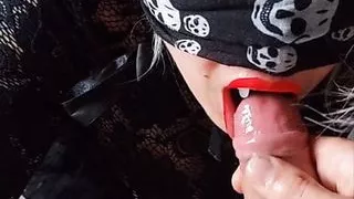 Huge cumshot for a rock horny hot girl - she loves my sperm