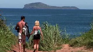 Couple meets stranger on the beach and have sex with him where anything goes