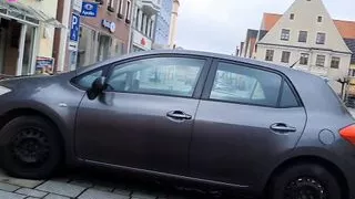 hot blowjob in my car! hot mom jerks her lover's cock and then there's a hot blowjob