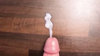 Cum together with hard wet cock POV