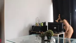 I discover that my stepsister is a webcam model and I pay for my silence with a delicious blowjob-MelanieC- Spanish porn