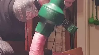 Vacuum cleaner cumshot masturbation