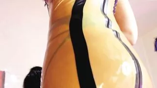 Oil Fetish Mistress Eva Latex Solo Goddess Dominatrix Femdom BDSM Tits