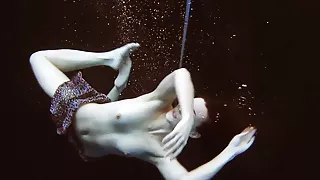 Adriana and Katka enjoy deep dark swimming pool sex